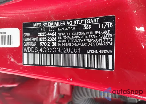 2016 Mercedes-Benz Cla 250 4Matic from USA, damaged, VIN WDDSJ4GB2GN328284